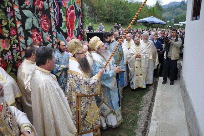 Moment din timpul sfințirii